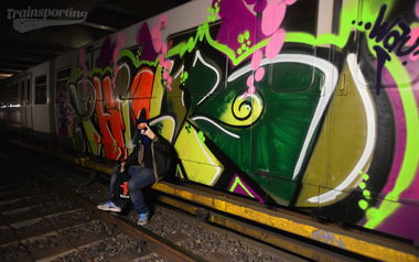 Graffiti Train - Photo by trainsporting - phick, four, gtus