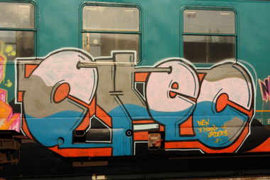 Graffiti Train in Halle - Photo by triebkopf98 (2013)