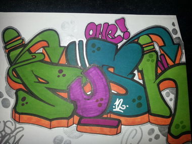 Graffiti Sketch in Münster - Photo by trustlifeOTR - Mr.push, crew, love