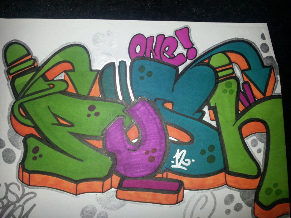 Graffiti Sketch in Münster - Photo by trustlifeOTR - Mr.push, crew, love