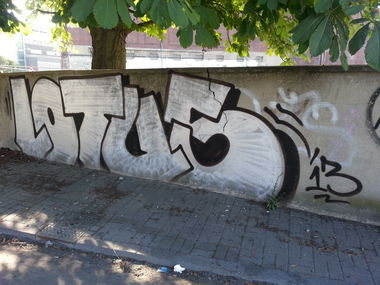 Graffiti Bombing in Münster - Photo by trustlifeOTR - lotus (2013)