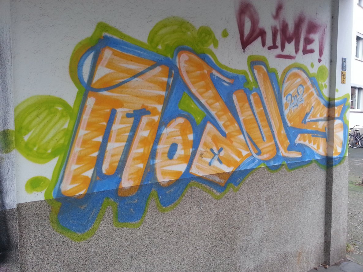 Graffiti Bombing in Münster - Photo by trustlifeOTR - Moduls (2008)