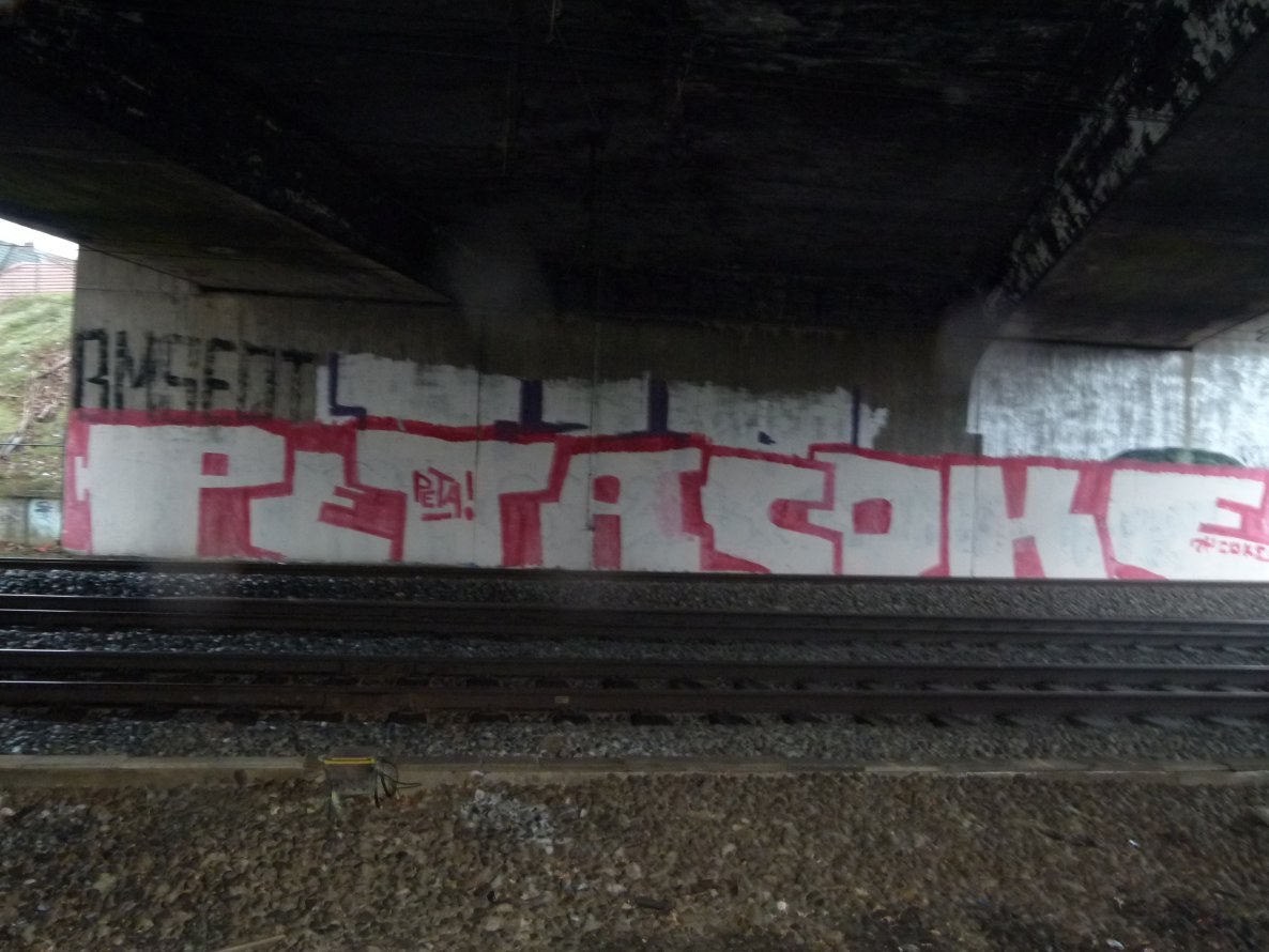 Graffiti Bombing in Münster - Photo by trustlifeOTR - Peta, Coke
