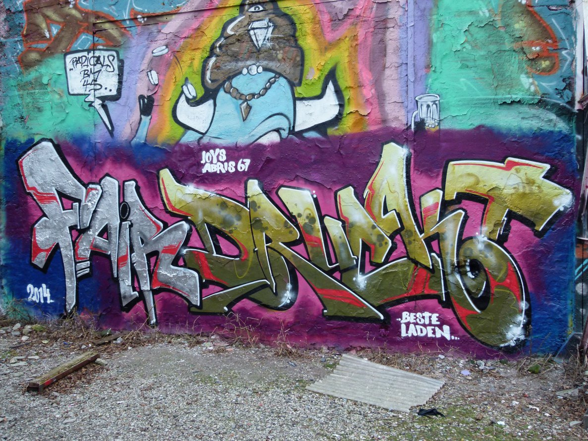 Graffiti Wall in Münster - Photo by trustlifeOTR - Fair, Druck, joys (2014)