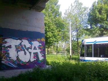 Graffiti Bombing in Amsterdam - Photo by tsal - tsal (2013)