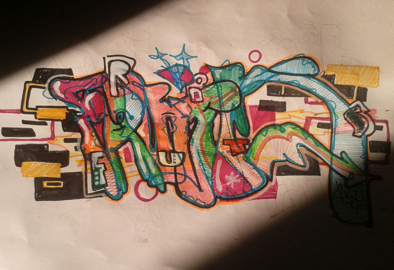 Graffiti Sketch - Photo by tunke - acid, forbidden, fruits (2015)