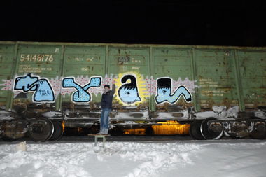 Graffiti Train - Photo by tvae - freight, tvae, russia (2015)