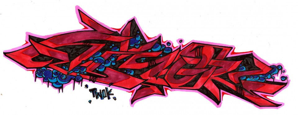 Graffiti Sketch in Penza - Photo by tw0k (2013)