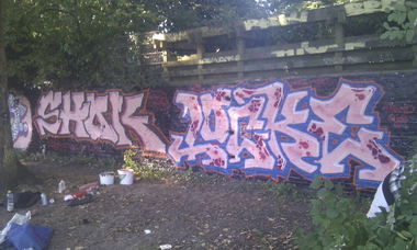 Graffiti Wall - Photo by twokee - rbk, ufs, a80 (2013)