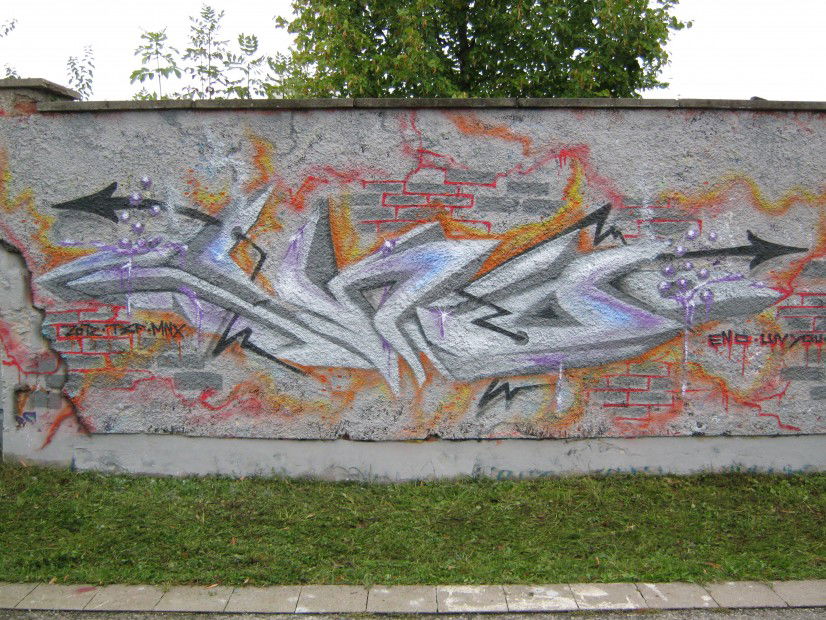 Graffiti Wall in Germany - Photo by tzamm - Herr, von, Zosk (2012)