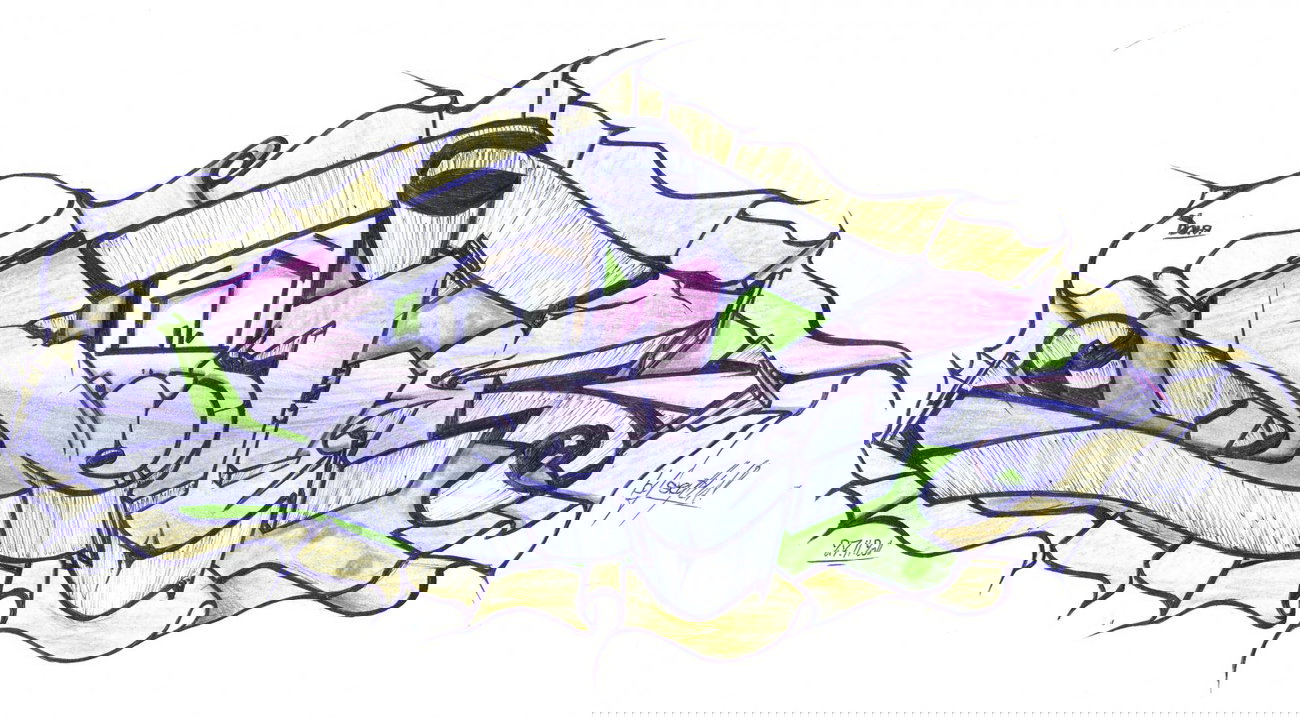 Graffiti Sketch - Photo by uASteyp - Israel, uASt, Jerusalem (2011)