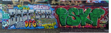 Graffiti Wall - Photo by ultramarinblau - basf, gbr, iski