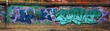 Graffiti Wall - Photo by ultramarinblau - hesh, skena, tds (1995)