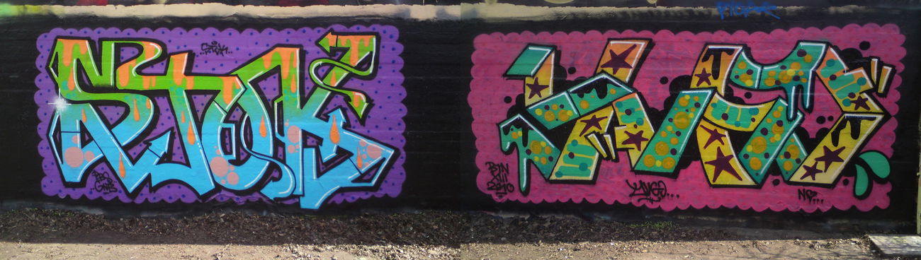 Graffiti Wall - Photo by ultramarinblau - stok, yugo