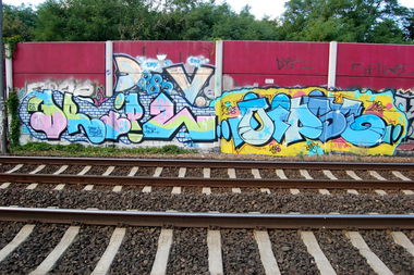 Graffiti Bombing in Prague - Photo by ultrarasa