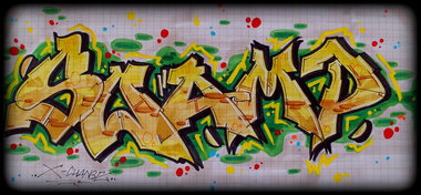 Graffiti Sketch in Niederdorla - Photo by undercover1 - swamp, ciek (2014)