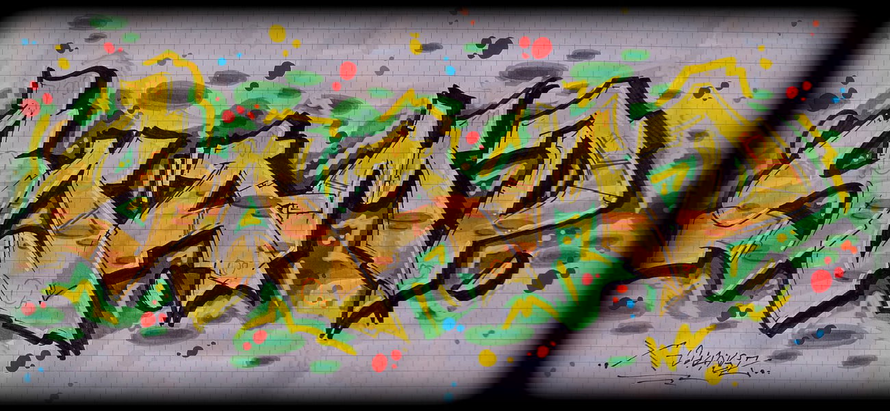 Graffiti Sketch in Niederdorla - Photo by undercover1 - swamp, ciek (2014)