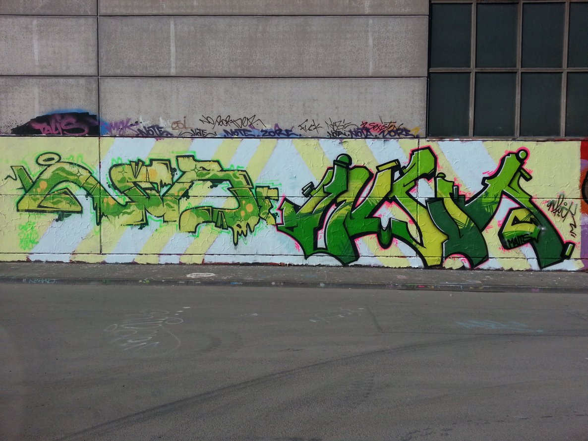 Graffiti Wall in Münster - Photo by unfug - hobe, unfuk (2013)