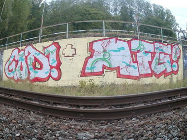 Graffiti Bombing - Photo by unknown - mfg, god (2012)