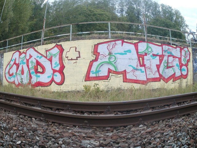 Graffiti Bombing - Photo by unknown - mfg, god (2012)