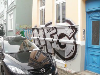 Graffiti Bombing - Photo by unknown - mfg, god (2012)