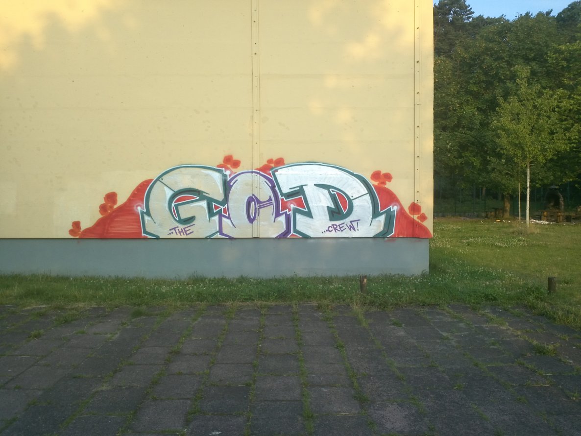Graffiti Bombing - Photo by unknown - mfg, god (2014)