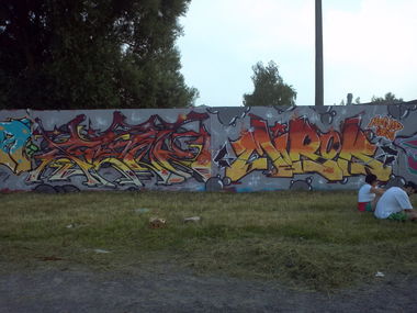 Graffiti Wall - Photo by unknown - mirok, spenk (2014)