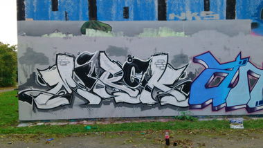 Graffiti Wall - Photo by unknown - mirok, mfg, god (2014)