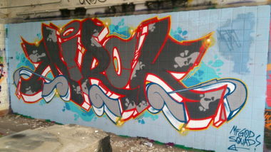 Graffiti Wall - Photo by unknown - mirok, mfg, god (2014)