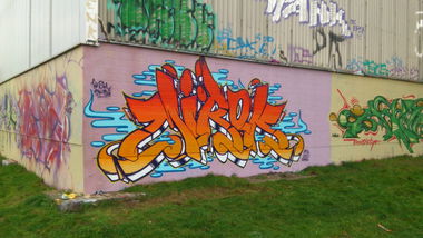 Graffiti Wall - Photo by unknown - mirok, god, mfg (2014)