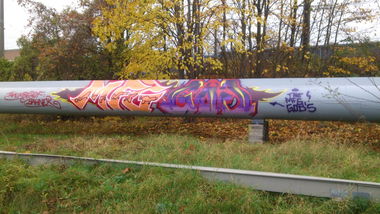 Graffiti Bombing - Photo by unknown - mfg, god (2014)