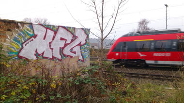 Graffiti Bombing - Photo by unknown - mfg, god (2014)