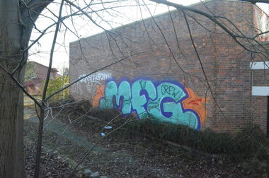 Graffiti Bombing - Photo by unknown - mfg, god (2015)