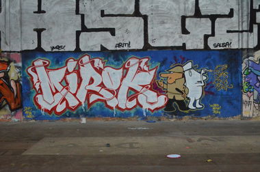 Graffiti Wall - Photo by unknown - mirok, mfg, god (2015)