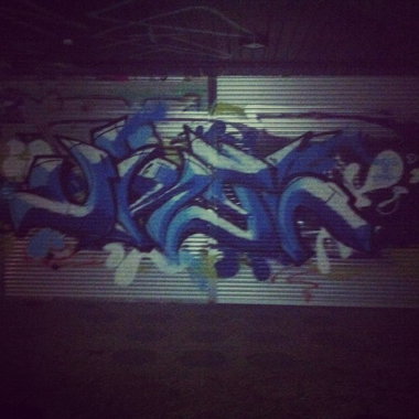 Graffiti Bombing - Photo by urghs - Urgh, ICE, Blue