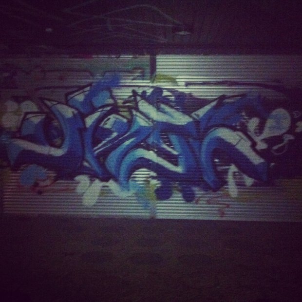 Graffiti Bombing - Photo by urghs - Urgh, ICE, Blue