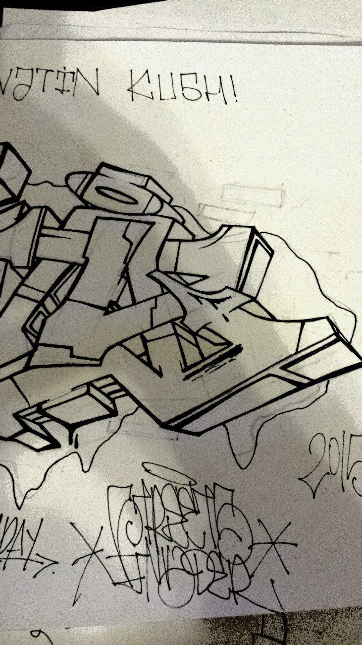 Graffiti Wall in Vilnius - Photo by verikoolnyga - kushbush (2015)