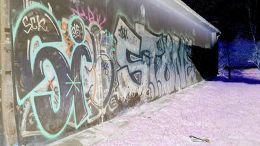 Graffiti Wall in Vilnius - Photo by verikoolnyga - si, sck, spler (2015)