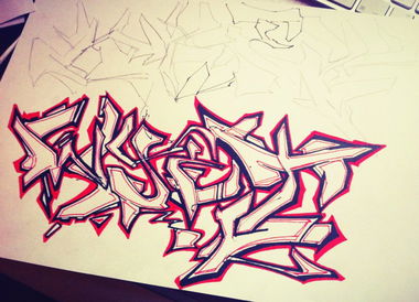 Graffiti Sketch in Berlin - Photo by void - wyet, berlin, wildstyle (2013)