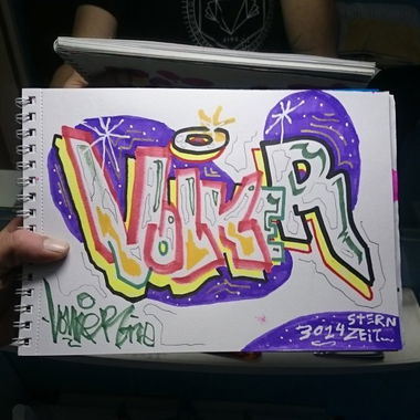 Graffiti Sketch in Paderborn  - Photo by volkerone - volker, xxcrew