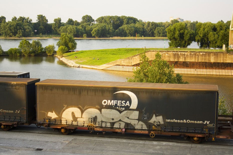 Graffiti Train in Köln - Photo by wallsdontlie - cops, freight, cargo