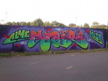 Graffiti Wall in Köln - Photo by wallsdontlie - sair4, alme, köln (2013)