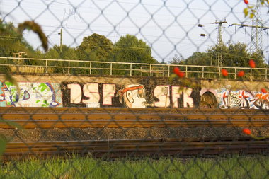 Graffiti Bombing in Köln - Photo by wallsdontlie - dsf, sfk, train