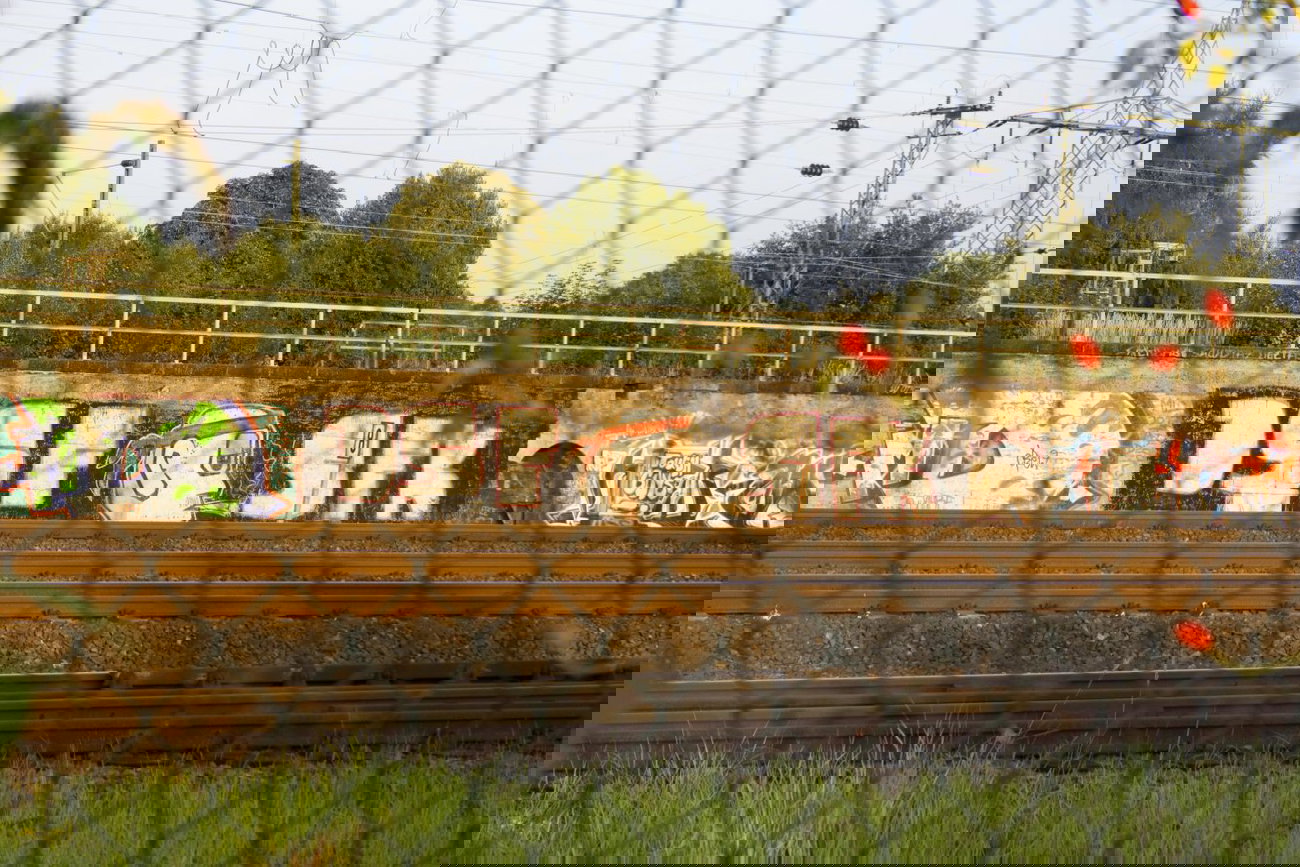 Graffiti Bombing in Köln - Photo by wallsdontlie - dsf, sfk, train