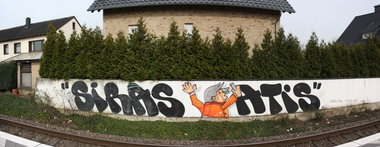 Graffiti Wall in Leichlingen (Rheinland) - Photo by wallsdontlie - siras, atis, train