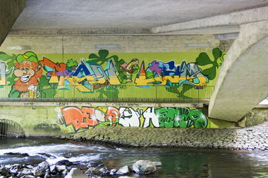 Graffiti Wall in Leverkusen - Photo by wallsdontlie - tran, liam, deadlyhabits