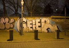Graffiti Wall in Köln  - Photo by wallsdontlie - geier, nightshot, cologne
