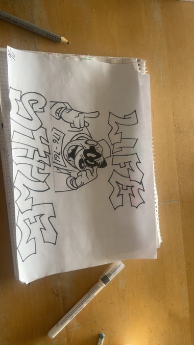 Graffiti Sketch in Karlsruhe - Photo by walterfrosch85