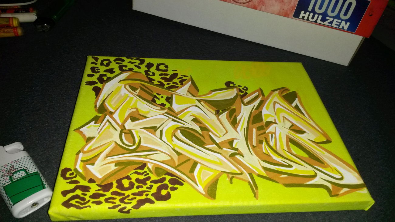 Graffiti Artwork in Essen - Photo by was - Gelb, canvas, graffiti (2016)