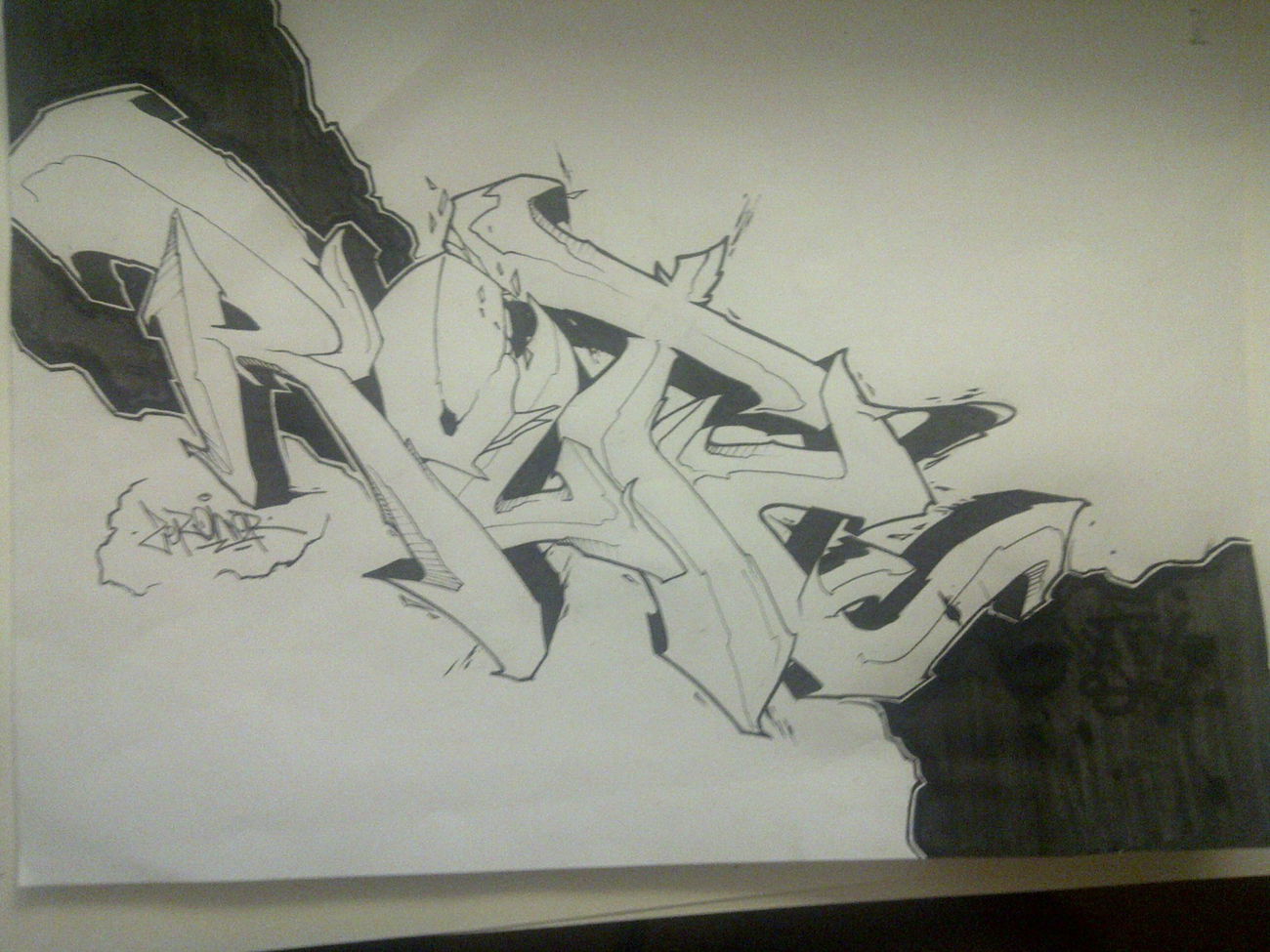 Graffiti Sketch in Toulouse - Photo by weaponZERO - ROUTE (2015)